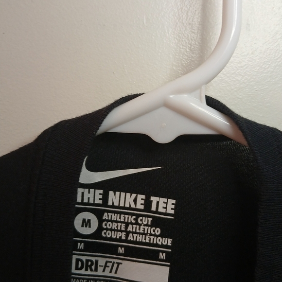(#208) The Nike Tee Just Do It Black & Orange T-Shirt Size Medium - Picture 7 of 11